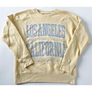Abercrombie Kids Yellow and Blue Los Angeles Crewneck Sweatshirt Size 11/12